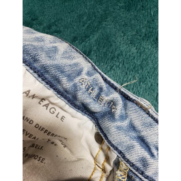 American Eagle Jeans Size 28x28 Mens Blue Pants Denim Stretch Athletic Straight - Picture 4 of 13